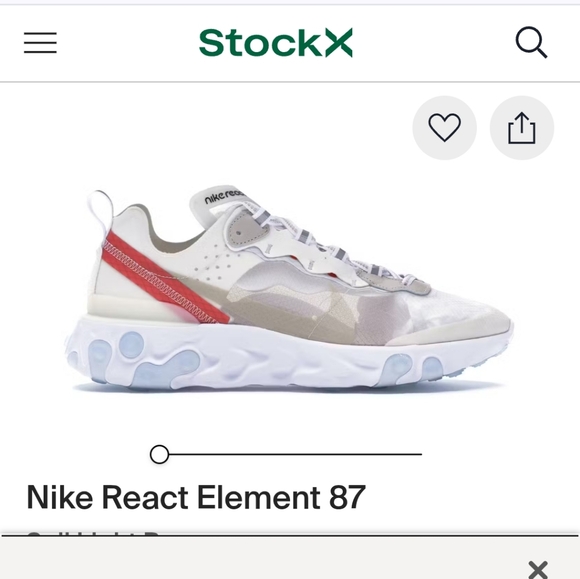 Nike Other - Nike React Element 87 Epic Sail Light Bone 15